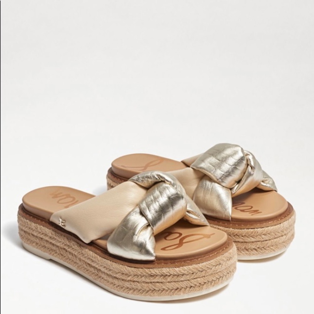 Sam Edelman platform espadrille slides!